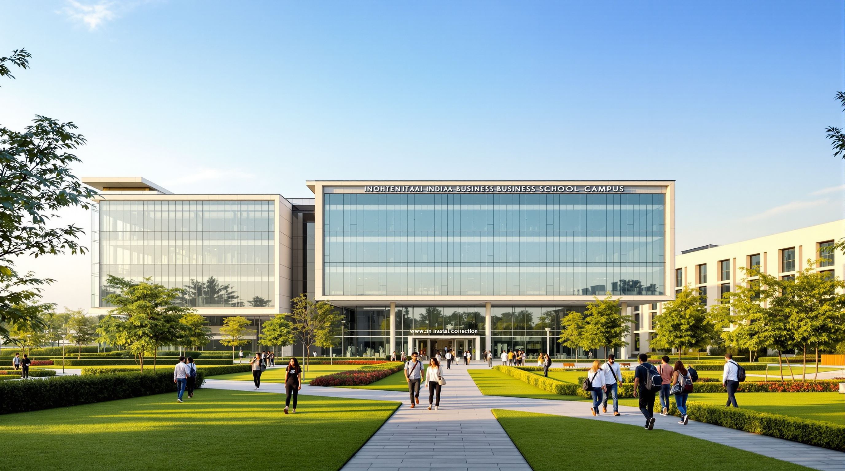 Modern management education campus in India